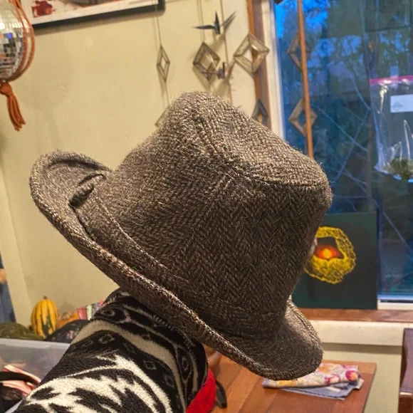 Stylish Tweed Fedora Hat - Picture 10 of 10